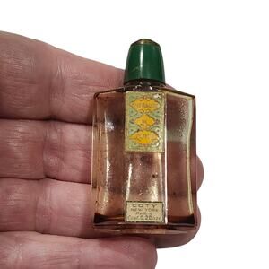 Antique 1916 Coty Emeraude .2 oz Bakelite Cap Empty Bottle